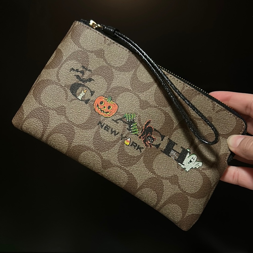Coach Halloween Large Zip Wristlet